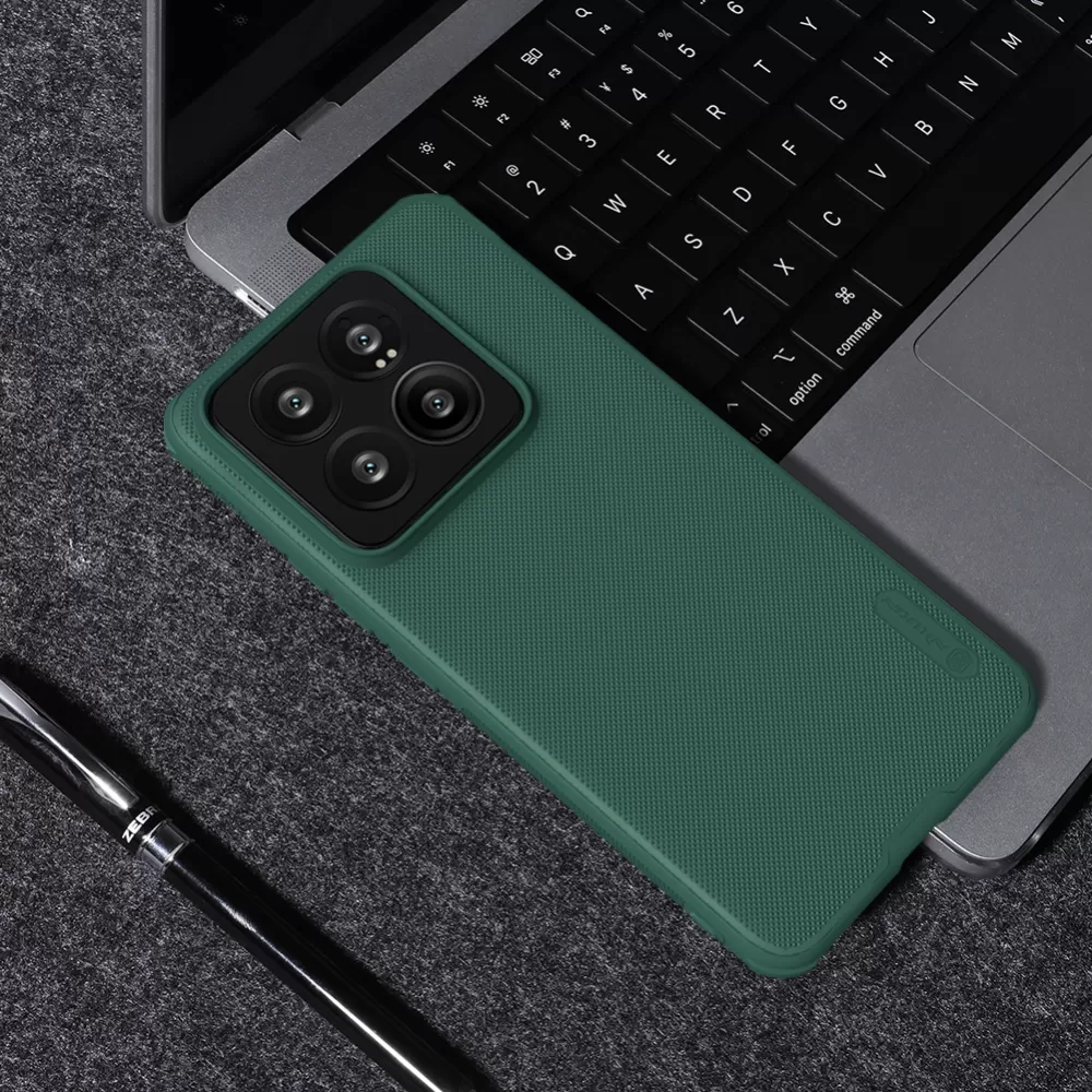 Xiaomi 14 Pro skal grön NILLKIN SUPER FROSTED SHIELD PRO MAGNETIC