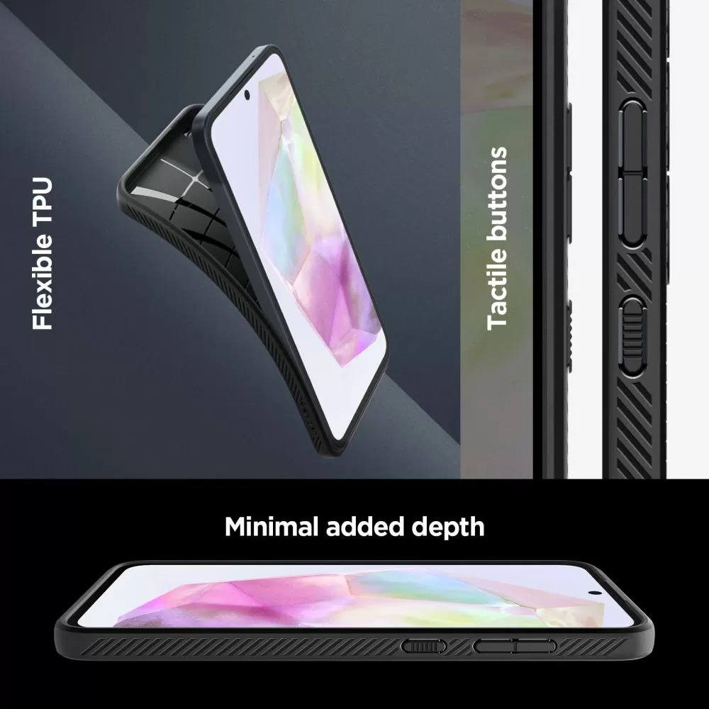 Samsung Galaxy A35 suojakuori musta SPIGEN LIQUID AIR 5G