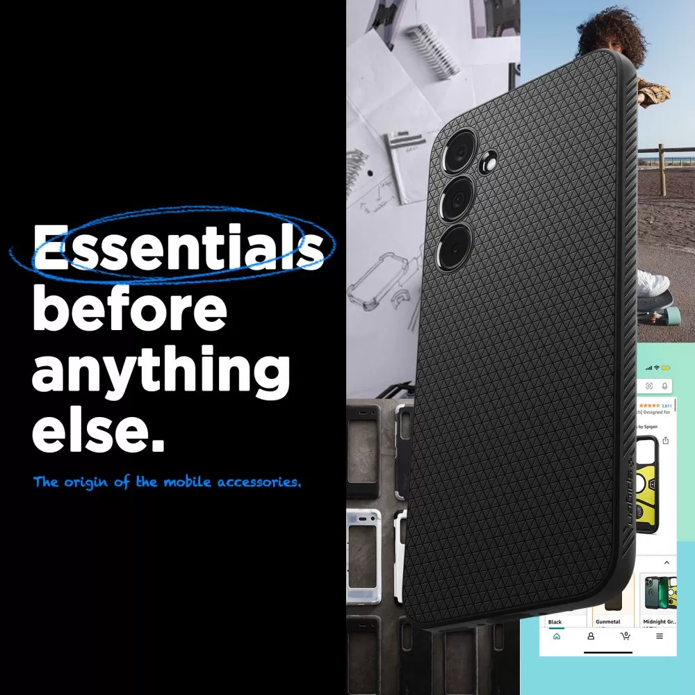 Samsung Galaxy A35 suojakuori musta SPIGEN LIQUID AIR 5G