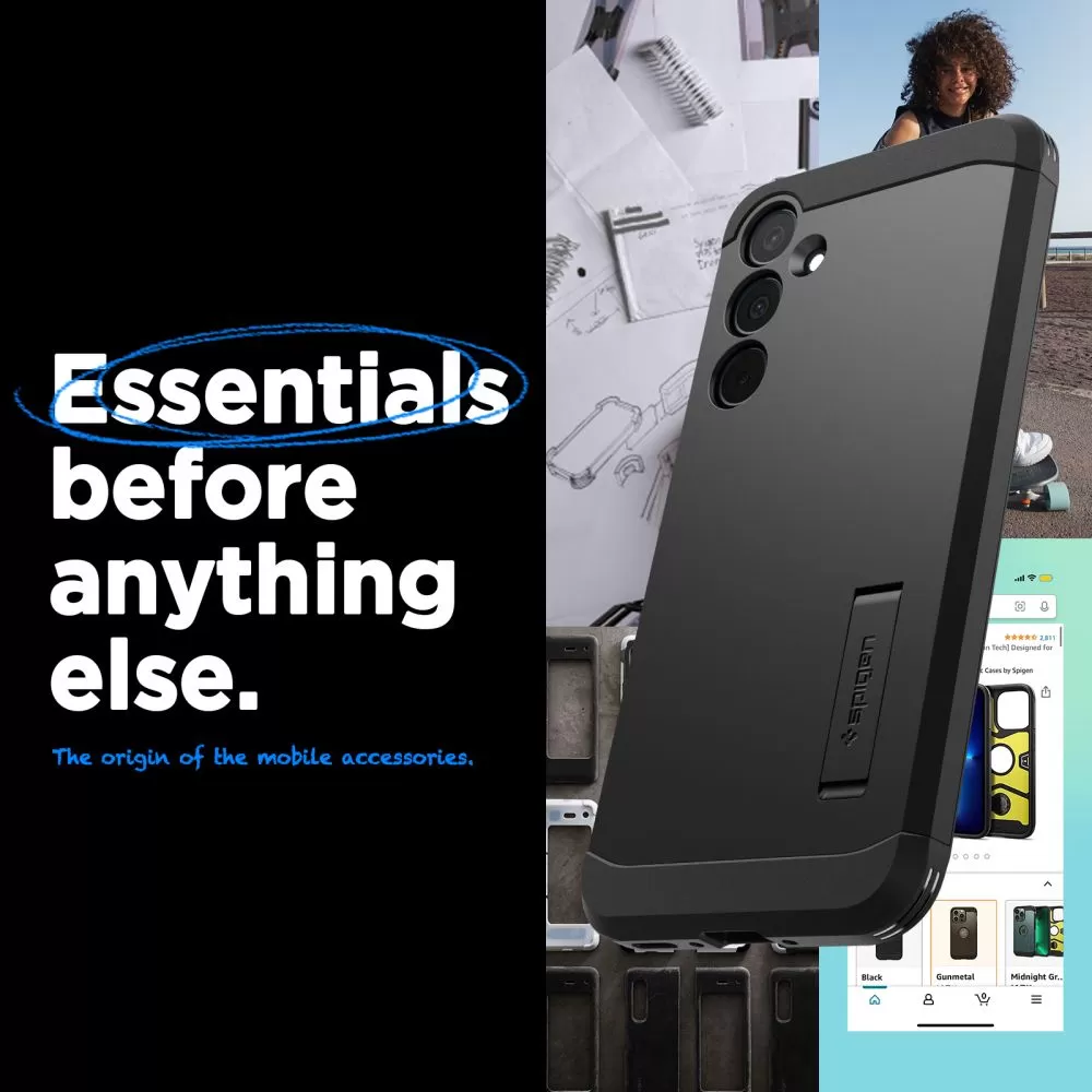 Samsung Galaxy A35 suojakuori musta SPIGEN TOUGH ARMOR 5G