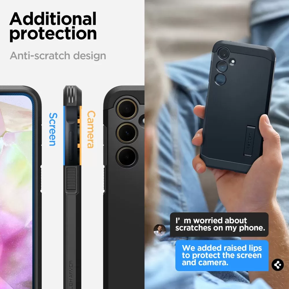 Samsung Galaxy A35 suojakuori musta SPIGEN TOUGH ARMOR 5G