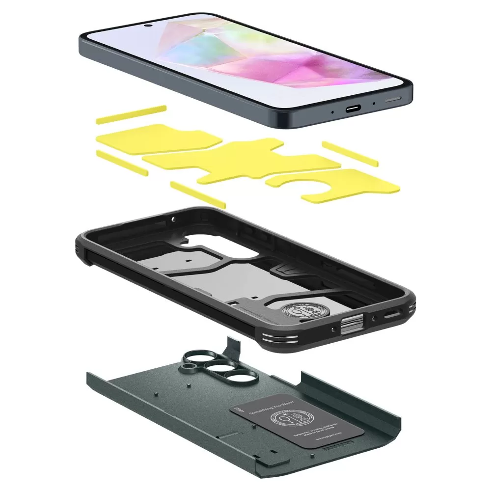 Samsung Galaxy A35 suojakuori vihreä SPIGEN TOUGH ARMOR 5G