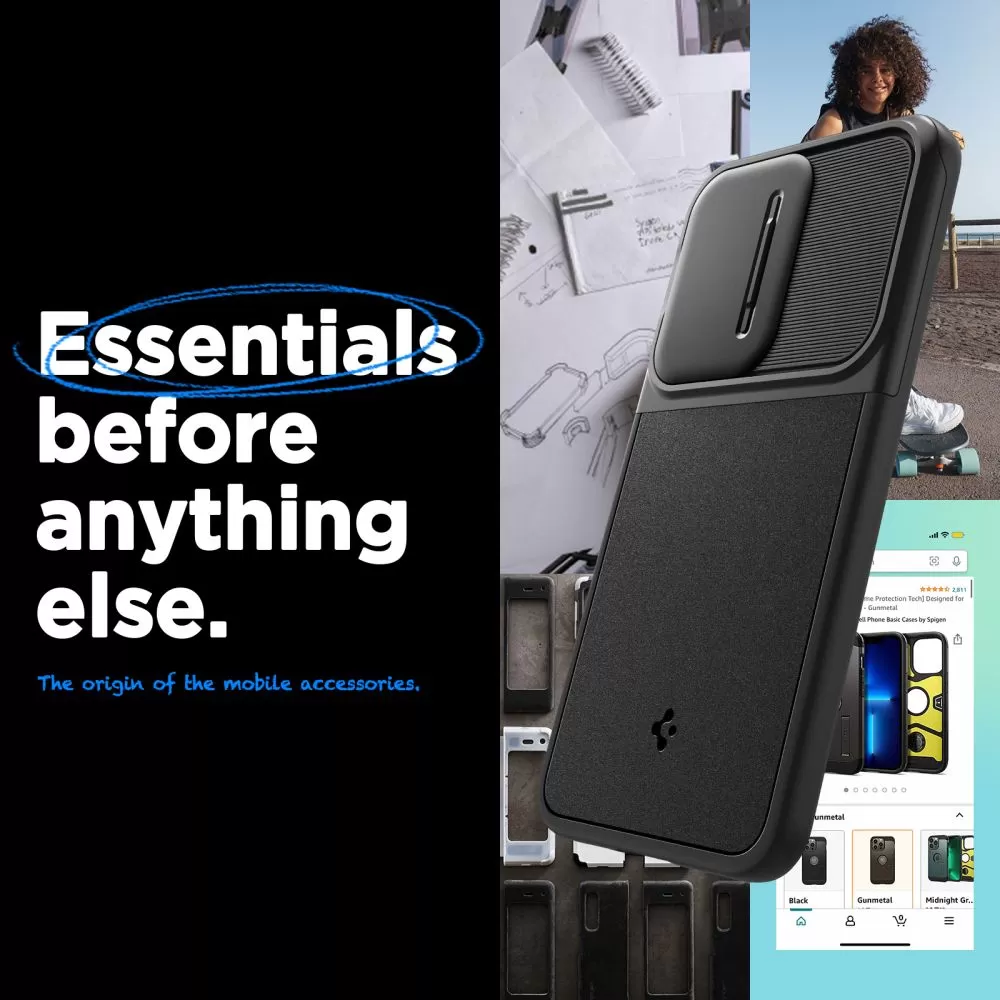 Samsung Galaxy A55 чехол черный SPIGEN OPTIK ARMOR 5G