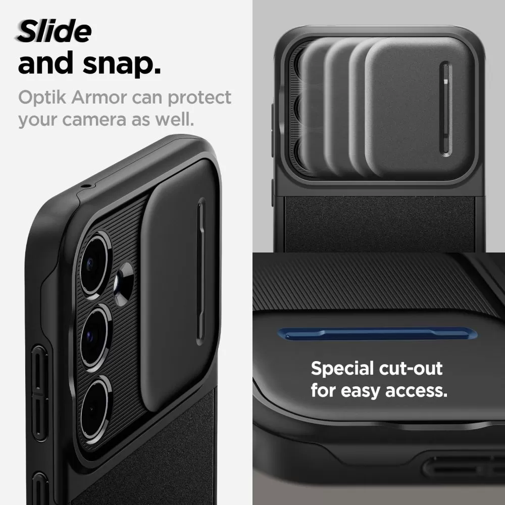 Samsung Galaxy A55 чехол черный SPIGEN OPTIK ARMOR 5G