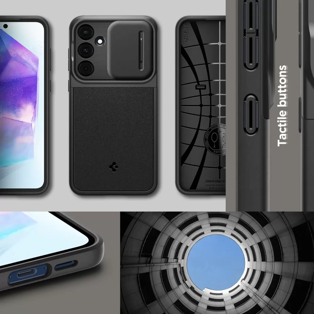 Samsung Galaxy A55 чехол черный SPIGEN OPTIK ARMOR 5G