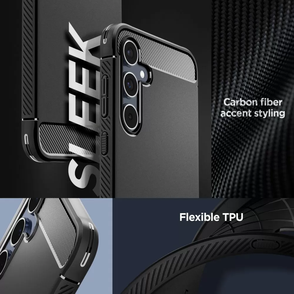 Samsung Galaxy A55 чехол черный SPIGEN RUGGED ARMOR 5G