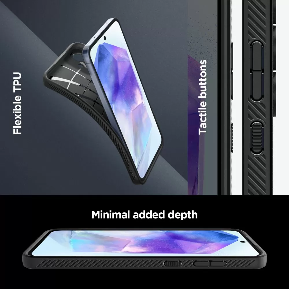 Samsung Galaxy A55 чехол черный SPIGEN LIQUID AIR 5G