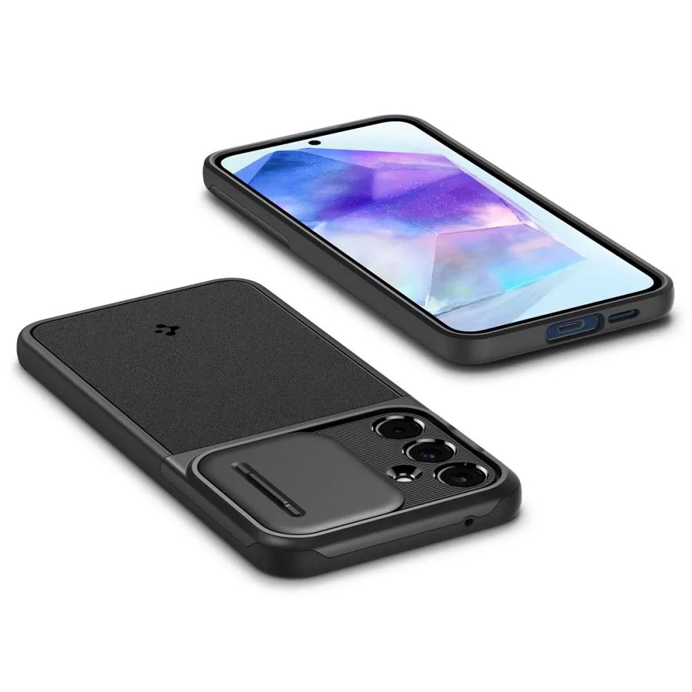 Samsung Galaxy A55 чехол черный SPIGEN OPTIK ARMOR 5G