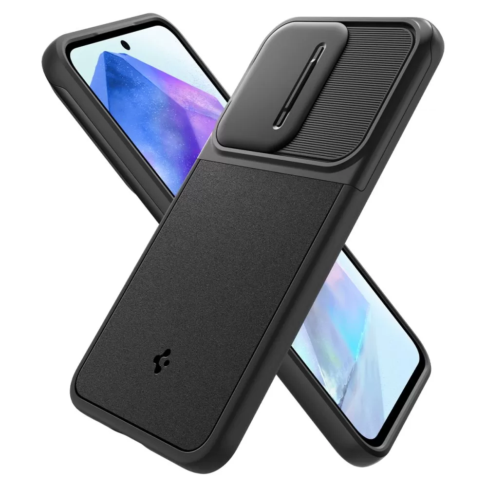 Samsung Galaxy A55 чехол черный SPIGEN OPTIK ARMOR 5G