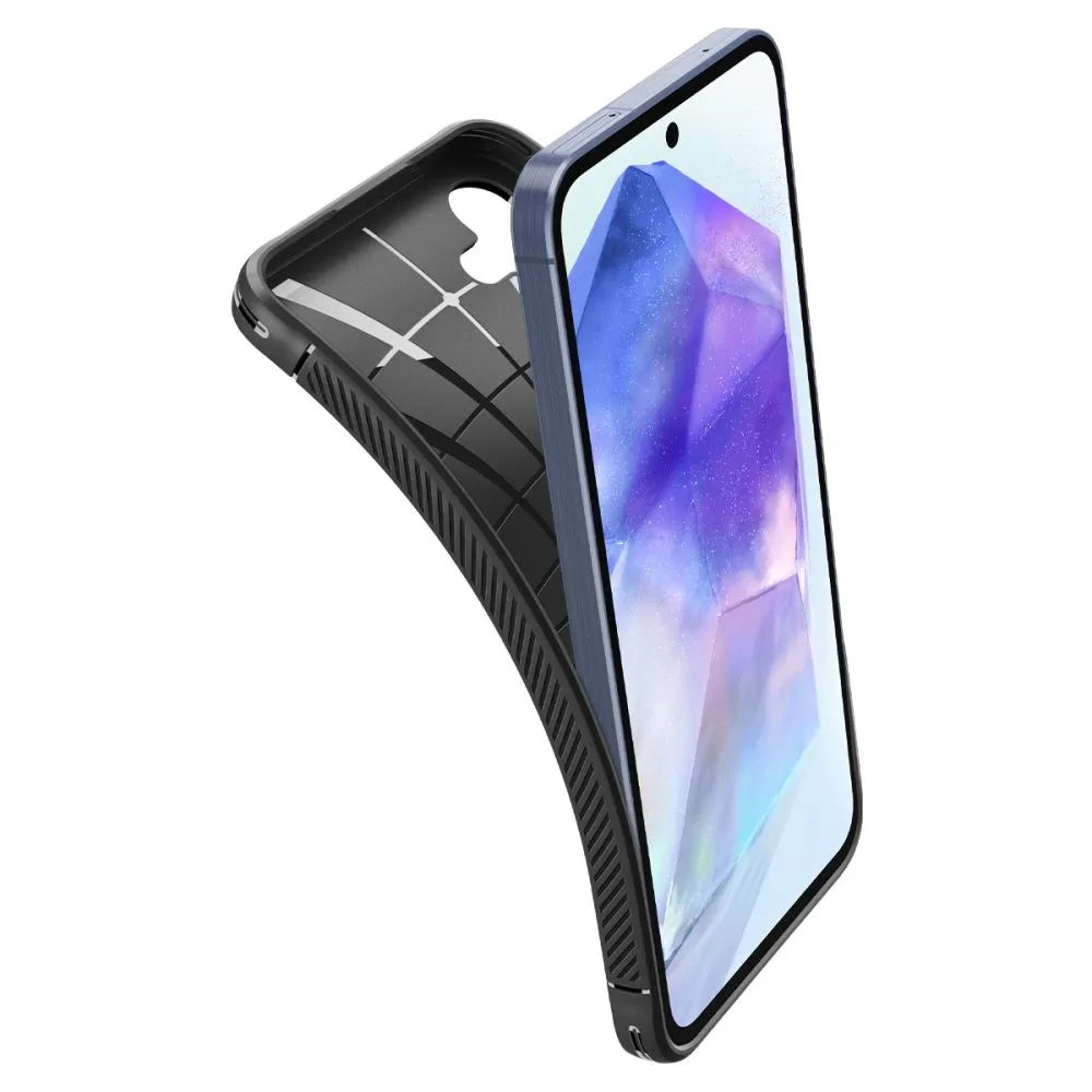 Samsung Galaxy A55 чехол черный SPIGEN RUGGED ARMOR 5G