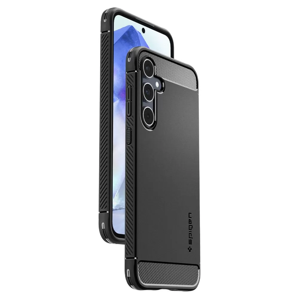 Samsung Galaxy A55 чехол черный SPIGEN RUGGED ARMOR 5G