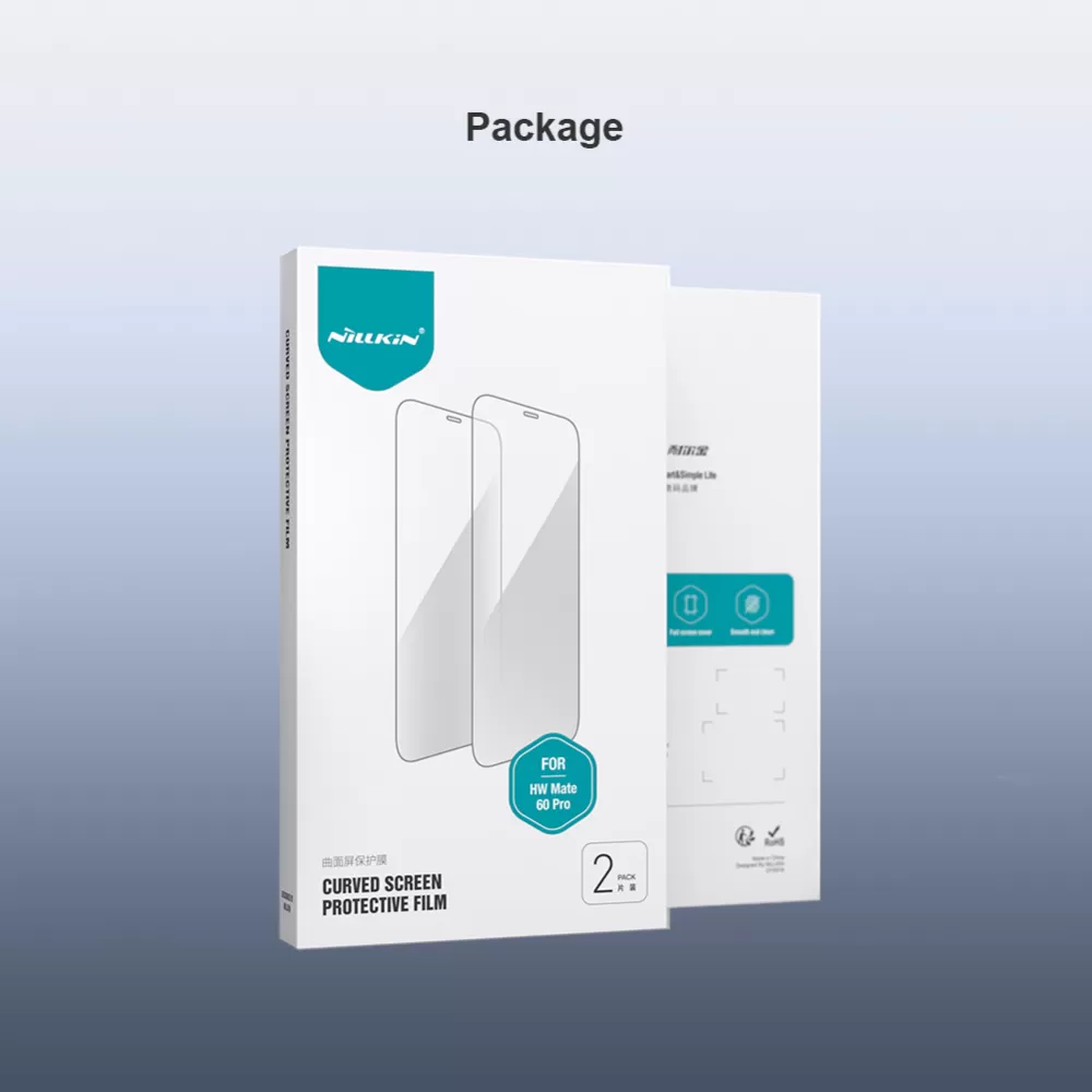 Huawei Mate 60 Pro panssarilasi  NILLKIN IMPACT RESISTANT CURVED FILM / Plus (2-pack)