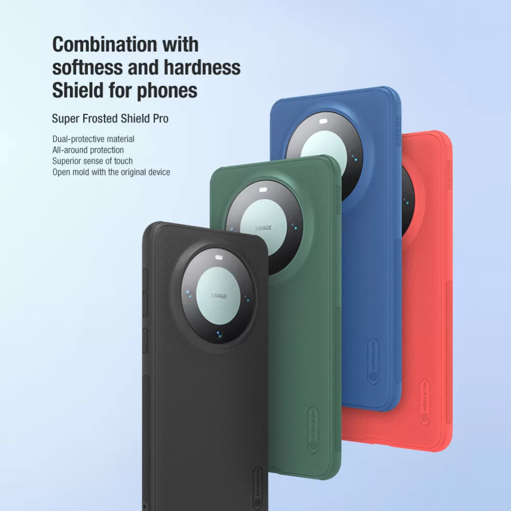 Huawei Mate 60 Pro vāciņš melns NILLKIN SUPER FROSTED SHIELD PRO
