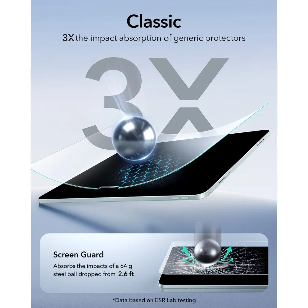 Apple iPad Air 6 (2024) Planšetes aizsargstikls  ESR PAPER FEEL 2-PACK