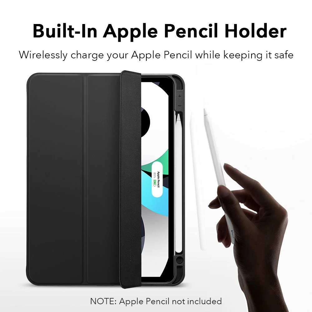 Apple iPad Air 6 (2024) maciņš melns ESR Rebound Pensil