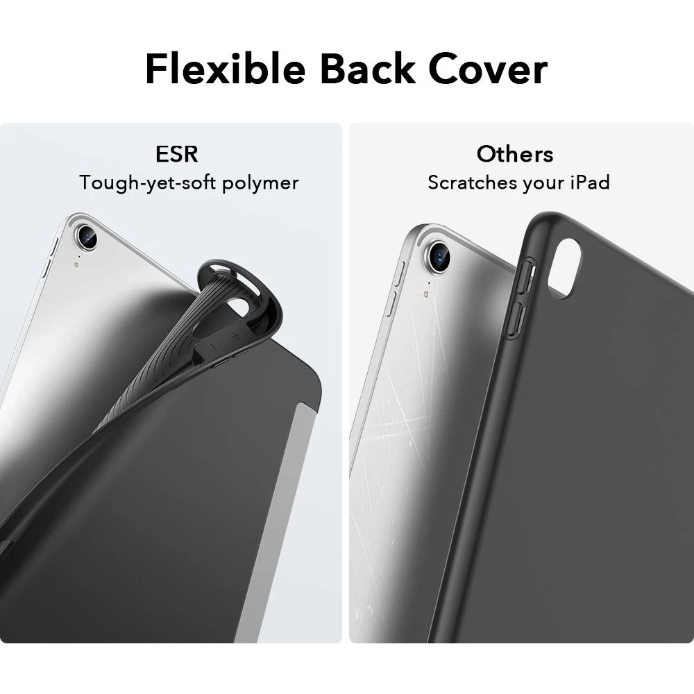 Apple iPad Air 6 (2024) maciņš melns ESR Rebound Pensil
