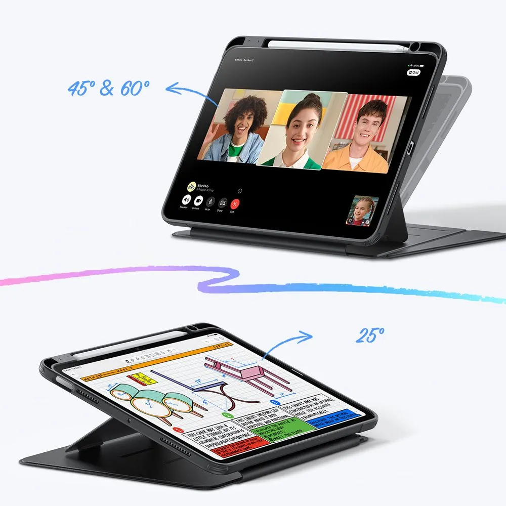 Apple iPad Air 6 (2024) maciņš melns ESR FLIP HYBRID