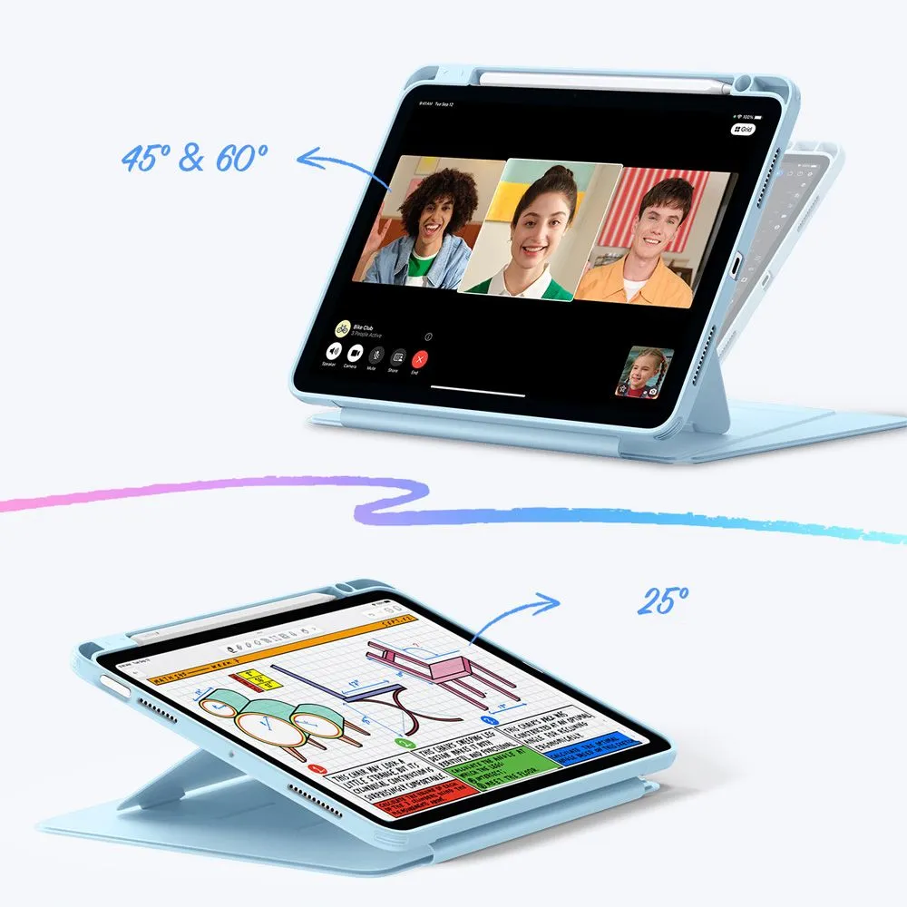 Apple iPad Air 6 (2024) maciņš zils ESR FLIP HYBRID