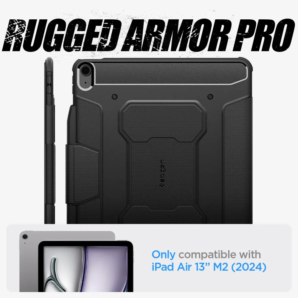 Apple iPad Air 13 (2024) tablet skal, fodral svart SPIGEN RUGGED ARMOR ”PRO”