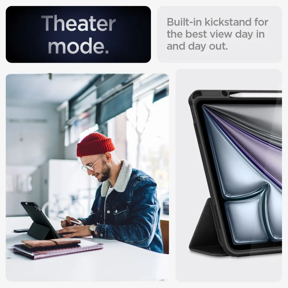 Apple iPad Air 13 (2024) tablet skal, fodral svart SPIGEN URBAN FIT
