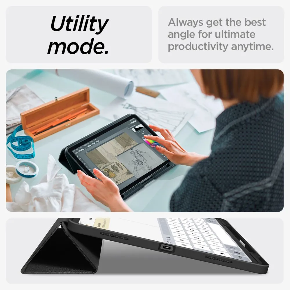 Apple iPad Air 13 (2024) tablet skal, fodral svart SPIGEN URBAN FIT