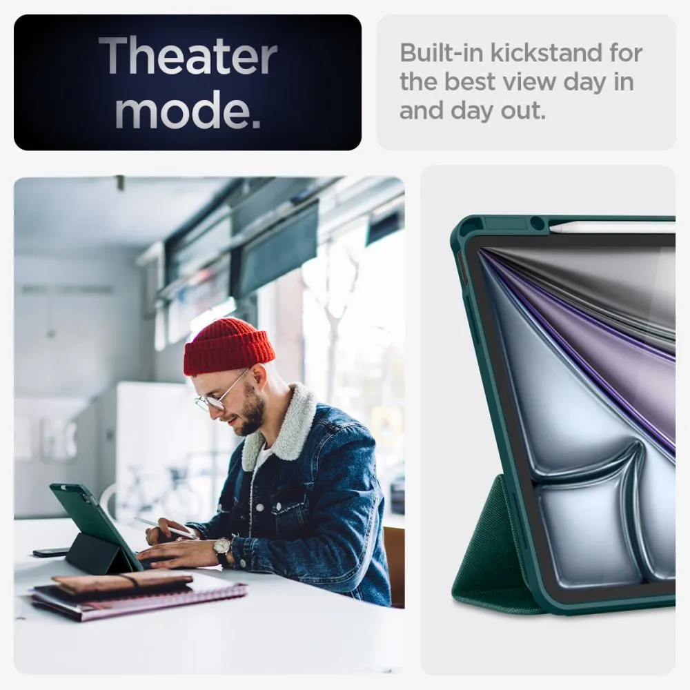 Apple iPad Air 13 (2024) tablet skal, fodral grön SPIGEN URBAN FIT