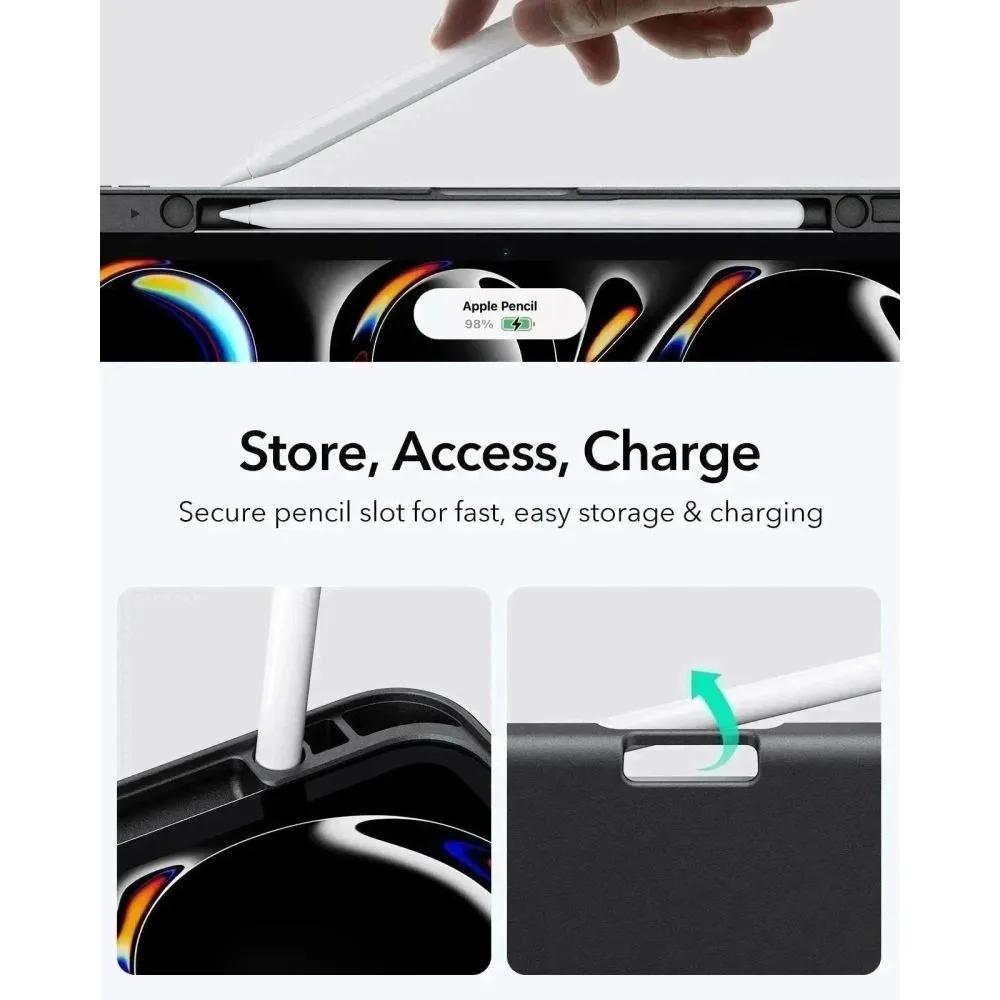 Apple iPad Pro 13 (2024) Planšetes maciņš melns ESR FLIP HYBRID