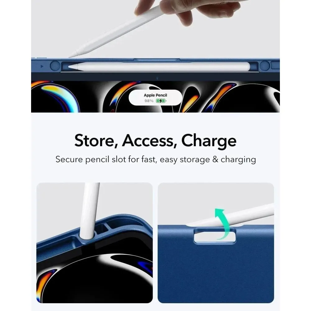 Apple iPad Pro 13 (2024) Planšetes maciņš zils ESR FLIP HYBRID