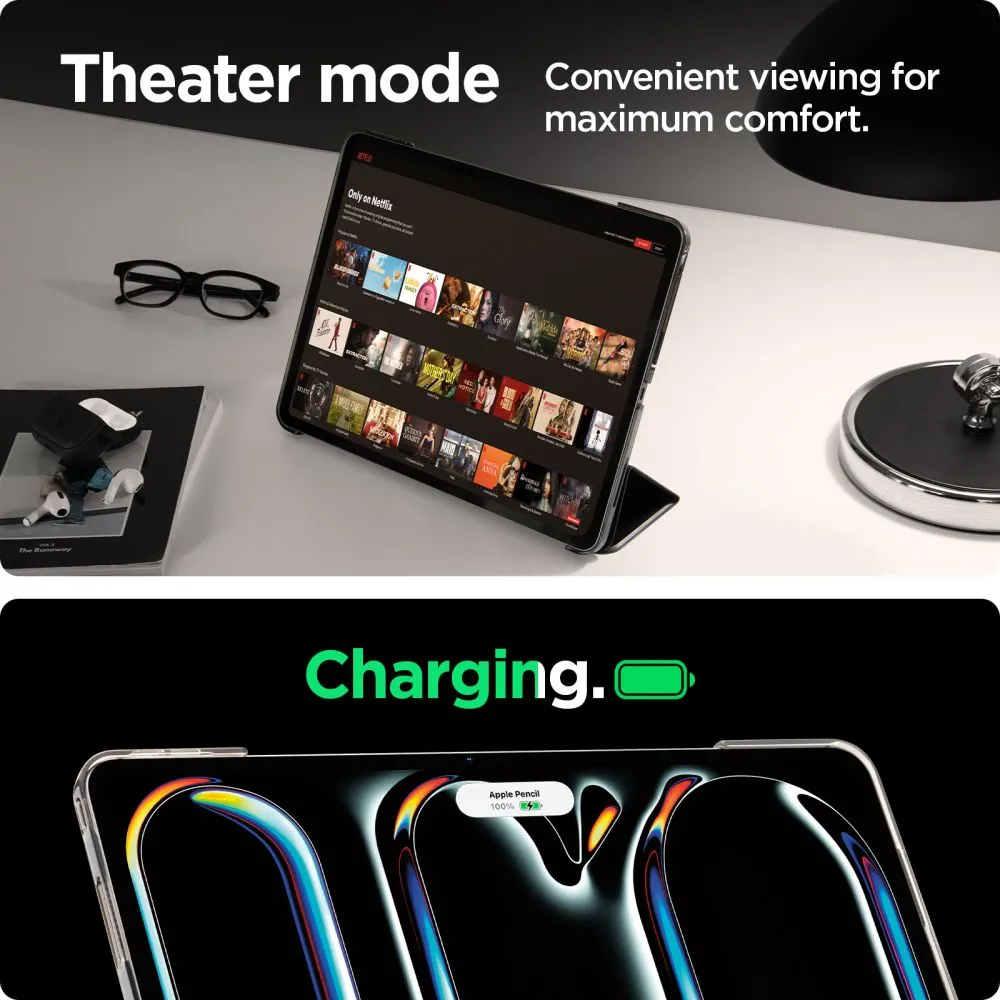 Apple iPad Pro 11 (2024) tablet skal, fodral svart SPIGEN SMART FOLD