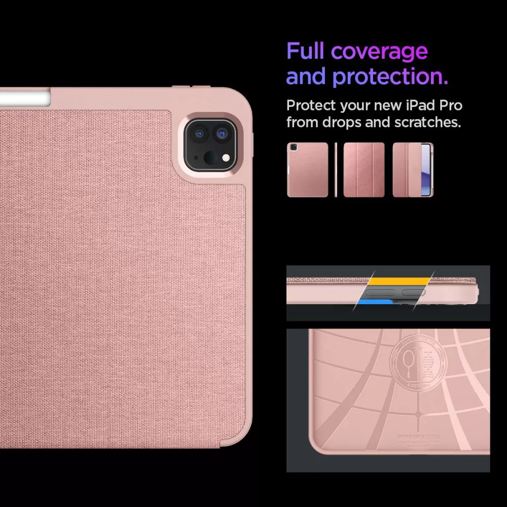 Apple iPad Pro 11 (2024) maciņš rozā zelta SPIGEN URBAN FIT
