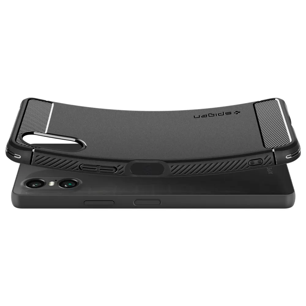 Sony Xperia 10 VI vāciņš melns SPIGEN RUGGED ARMOR