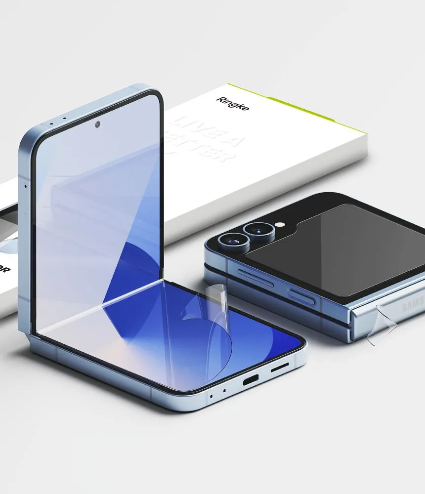 Samsung Galaxy Z Flip 6 panssarilasi  RINGKE 3-IN-1 PROTECTOR 2-SET