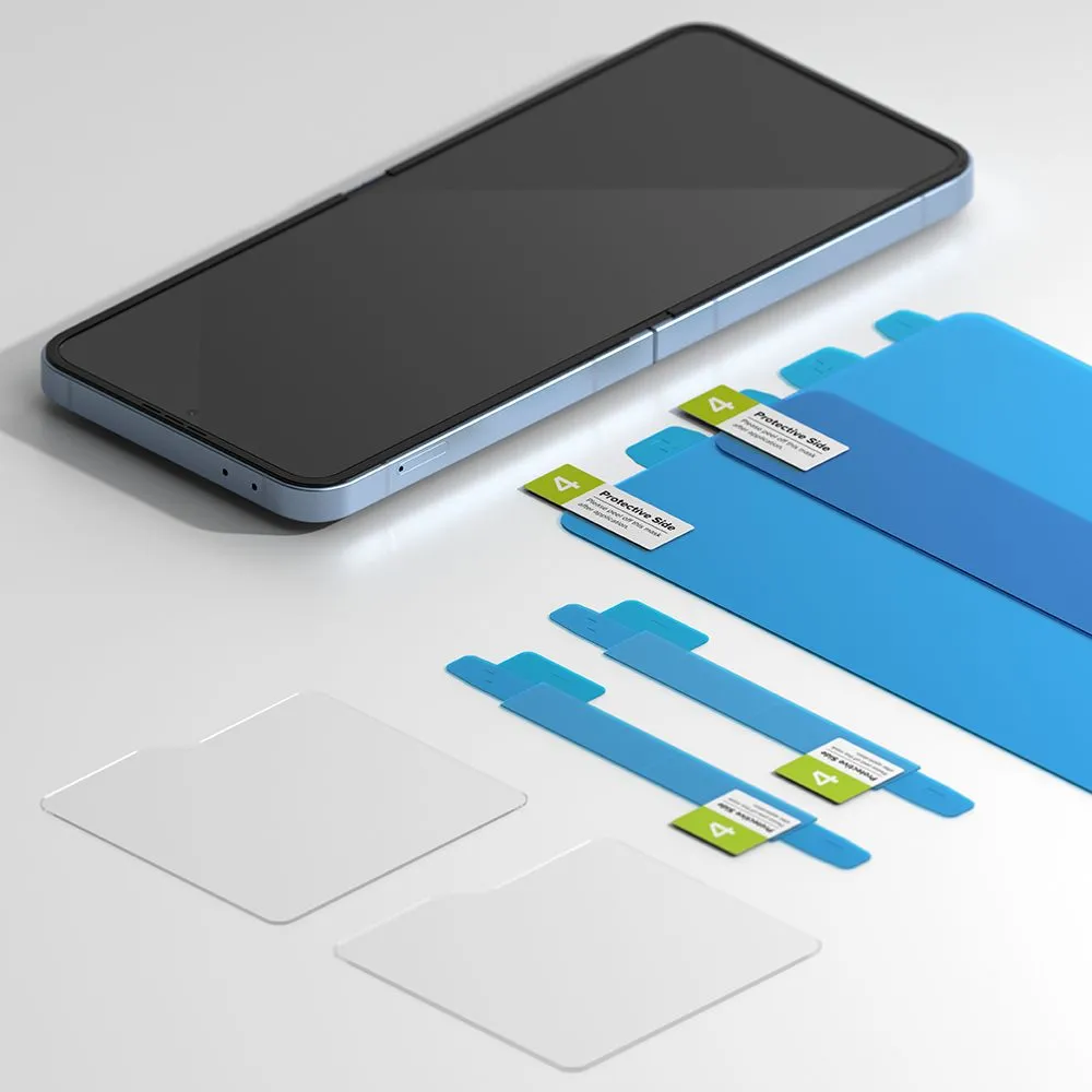 Samsung Galaxy Z Flip 6 panssarilasi  RINGKE 3-IN-1 PROTECTOR 2-SET