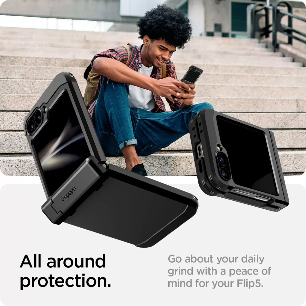 Samsung Galaxy Z Flip 6 ümbris must SPIGEN TOUGH ARMOR PRO