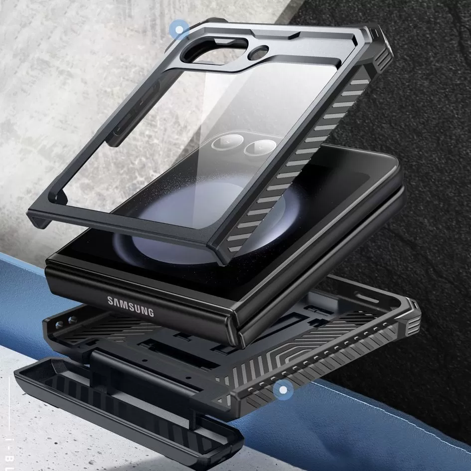 Samsung Galaxy Z Flip 6 ümbris must SUPCASE IBLSN ARMORBOX