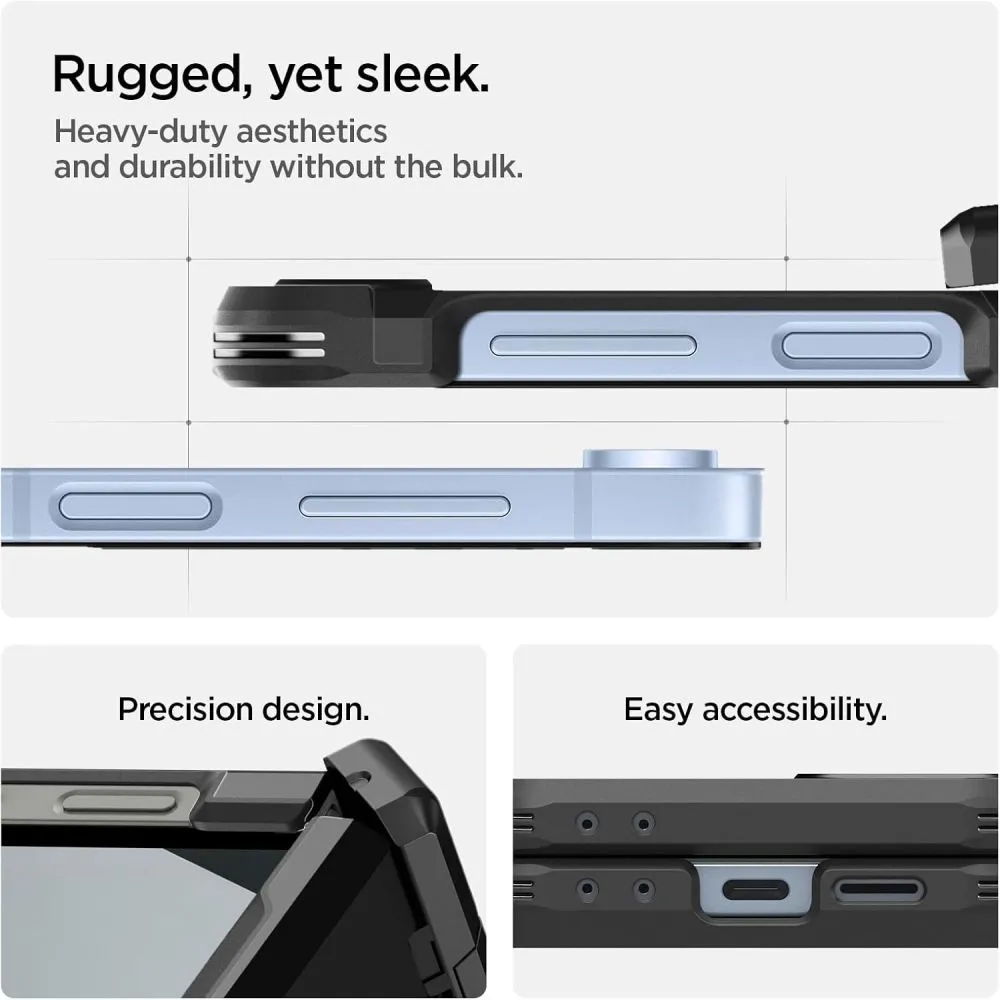 Samsung Galaxy Z Flip 6 ümbris must SPIGEN TOUGH ARMOR PRO MAG MAGSAFE