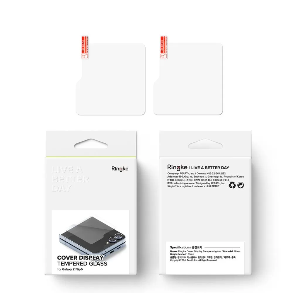 Samsung Galaxy Z Flip 6 skärmskydd  RINGKE COVER DISPLAY 2-PACK