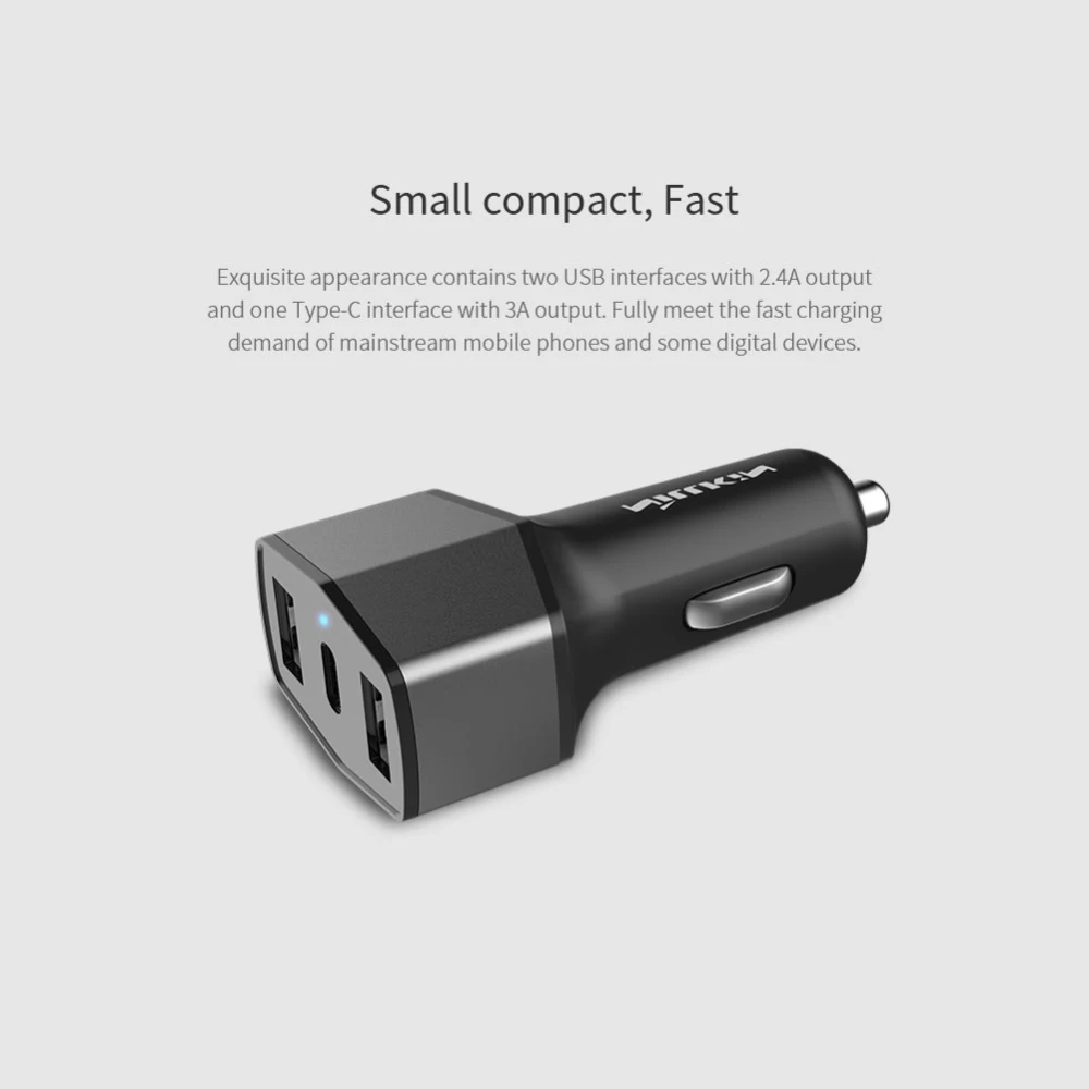 Automašīnas lādētāji Celerity Car Charger 3USB  melns