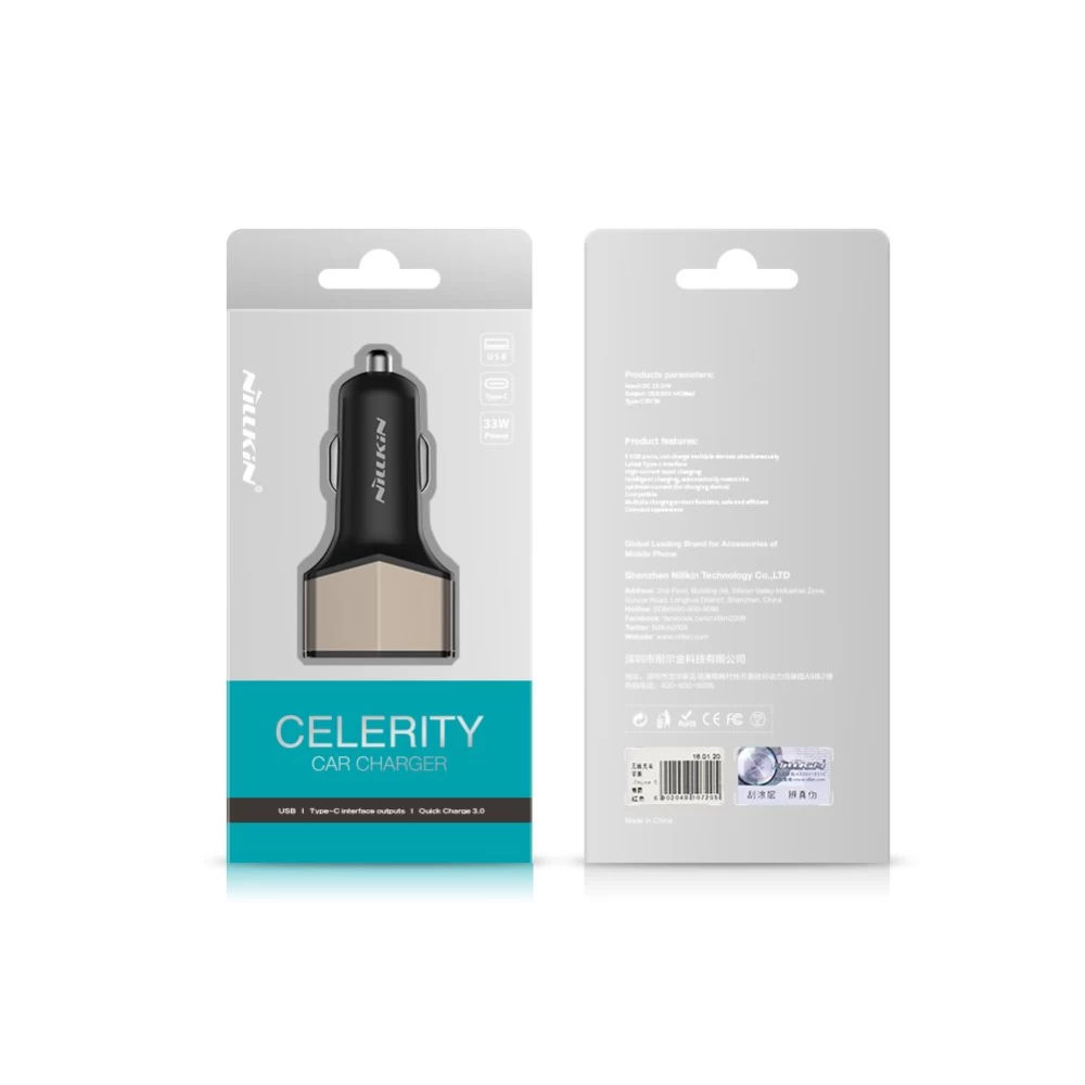 Automašīnas lādētāji Celerity Car Charger 3USB  melns