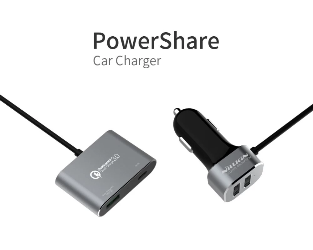  Automašīnas lādētāji PowerShare Car Charger  pelēks