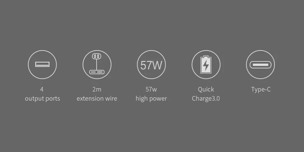  Automašīnas lādētāji PowerShare Car Charger  pelēks