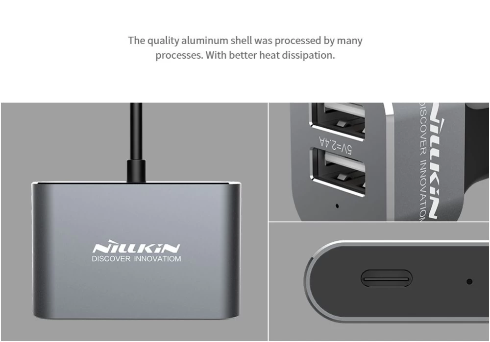  Automašīnas lādētāji PowerShare Car Charger  pelēks