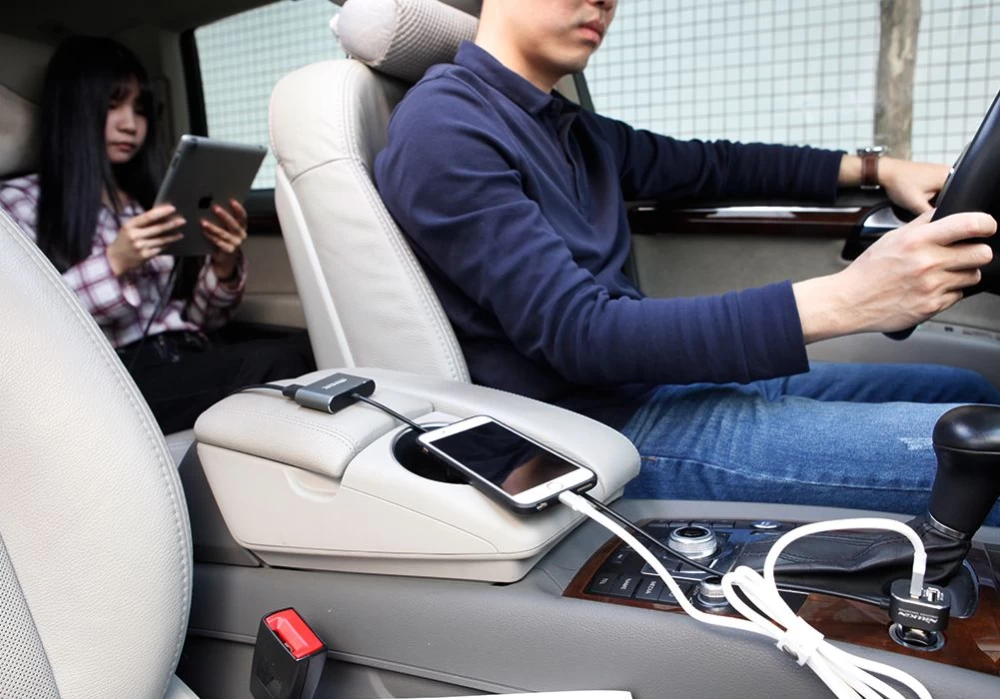  Automašīnas lādētāji PowerShare Car Charger  pelēks