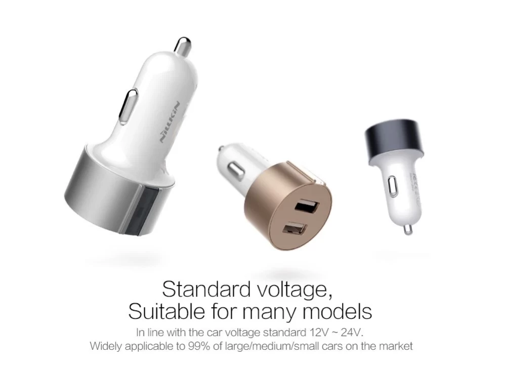 Automašīnas lādētāji Nillkin Vigor car charger  zeltīts