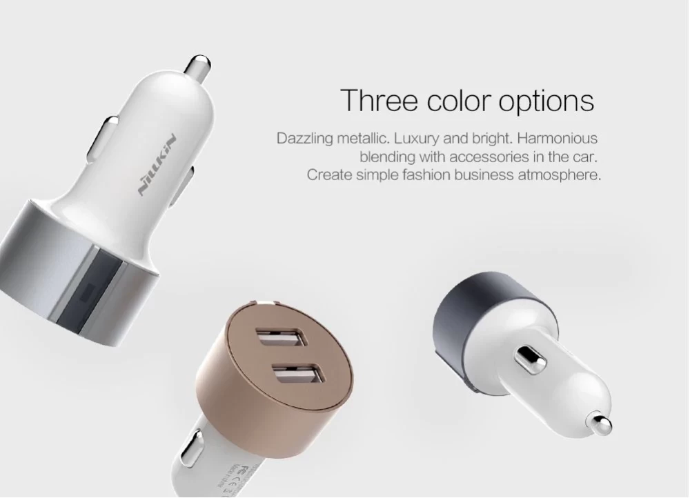Automašīnas lādētāji Nillkin Vigor car charger  zeltīts