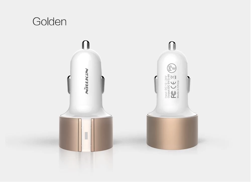 Automašīnas lādētāji Nillkin Vigor car charger  zeltīts