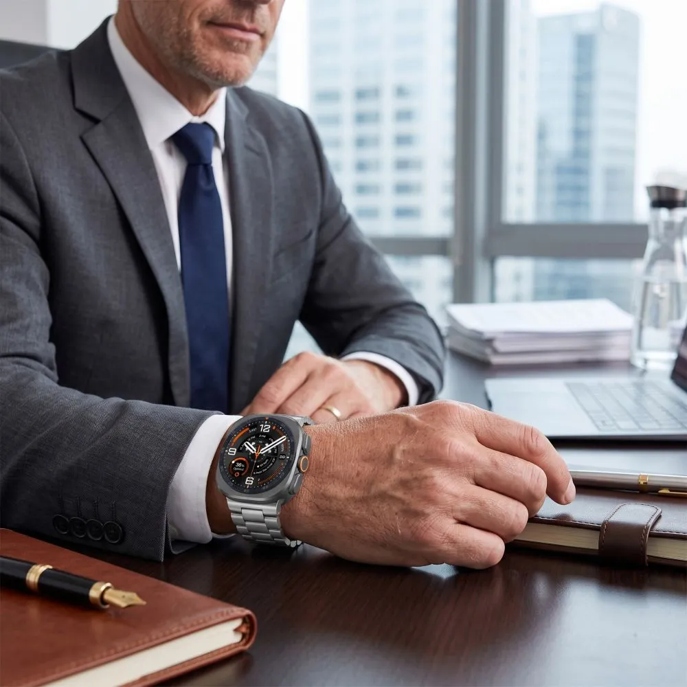 Samsung Galaxy Watch Ultra 47mm (24/25) Viedpulksteņu siksniņas sudraba TECH-PROTECT STAINLESS
