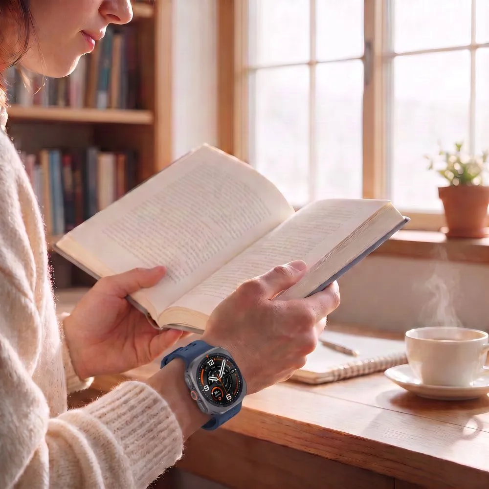 Samsung Galaxy Watch Ultra 47mm (24/25) Viedpulksteņu siksniņas zils TECH-PROTECT SILICONE AIR