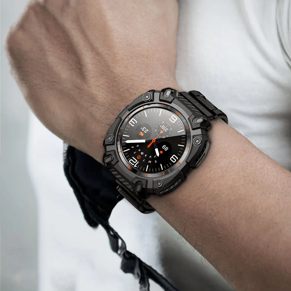 Samsung Galaxy Watch Ultra 47mm (24/25) skal, fodral svart SUPCASE IBLSN ARMORBOX & TEMPERED GLASS 2-PACK