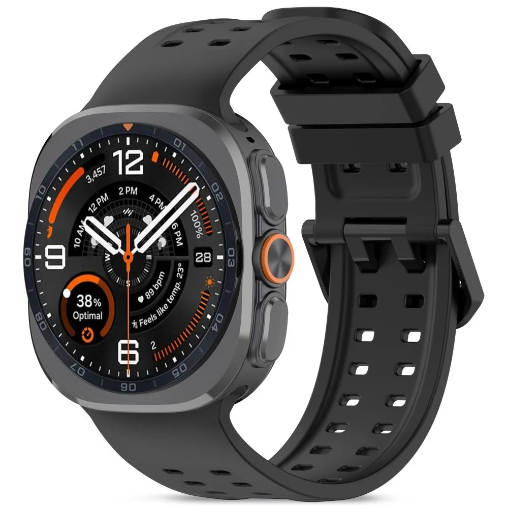 Samsung Galaxy Watch Ultra 47mm (24/25) Viedpulksteņu siksniņas melns TECH-PROTECT SILICONE AIR 